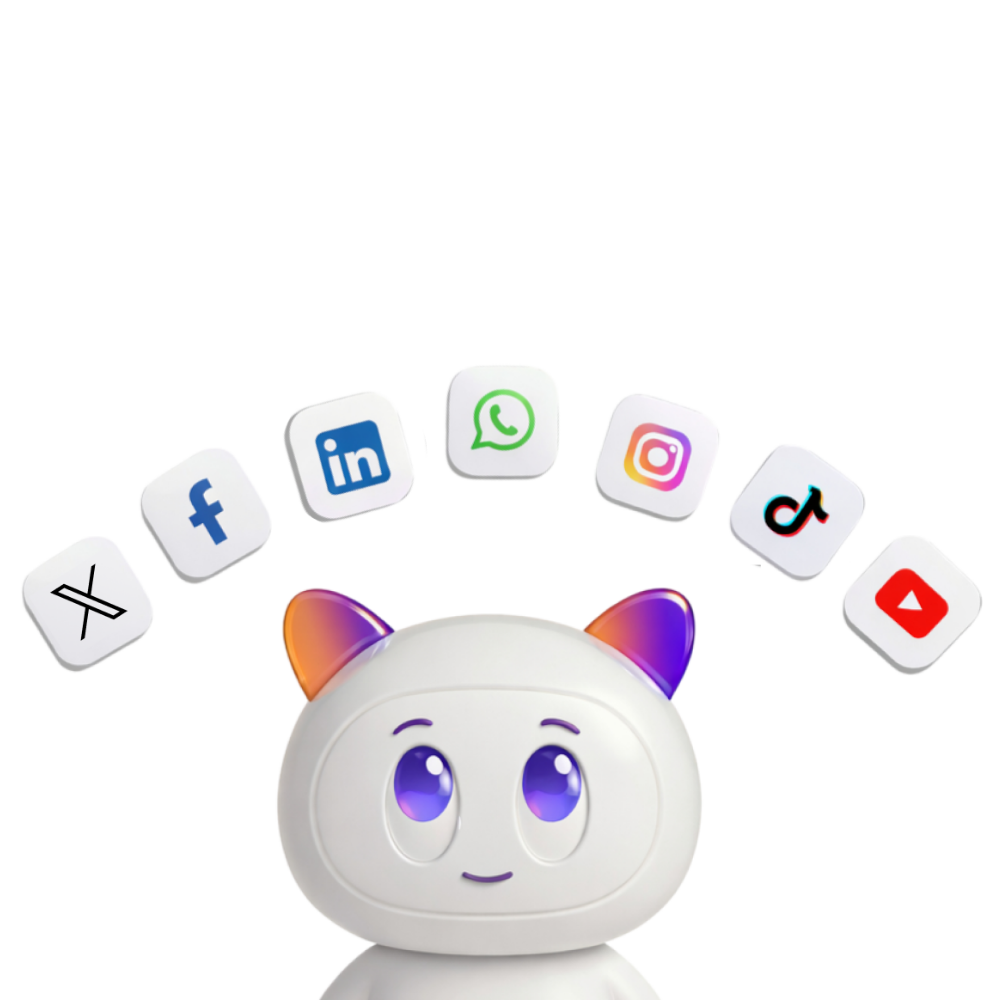 Tansiq AI - مساعد التسويق عبر وسائل التواصل الاجتماعي مع أيقونات المنصات